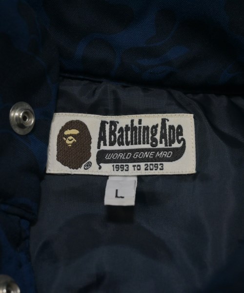 A BATHING APE（アベイシングエイプ）ダウンジャケット/ダウンベスト 青 サイズ:L メンズ/2200643382022
