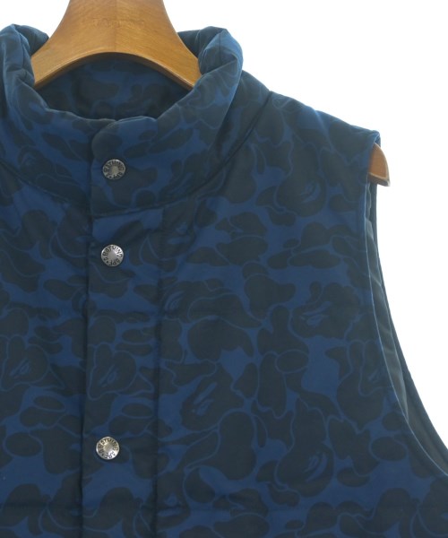A BATHING APE（アベイシングエイプ）ダウンジャケット/ダウンベスト 青 サイズ:L メンズ/2200643382022