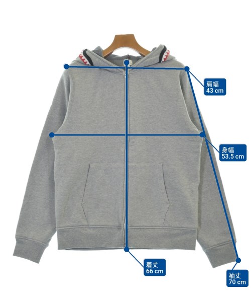 A BATHING APE（アベイシングエイプ）パーカー グレー サイズ:L メンズ/2200529161017