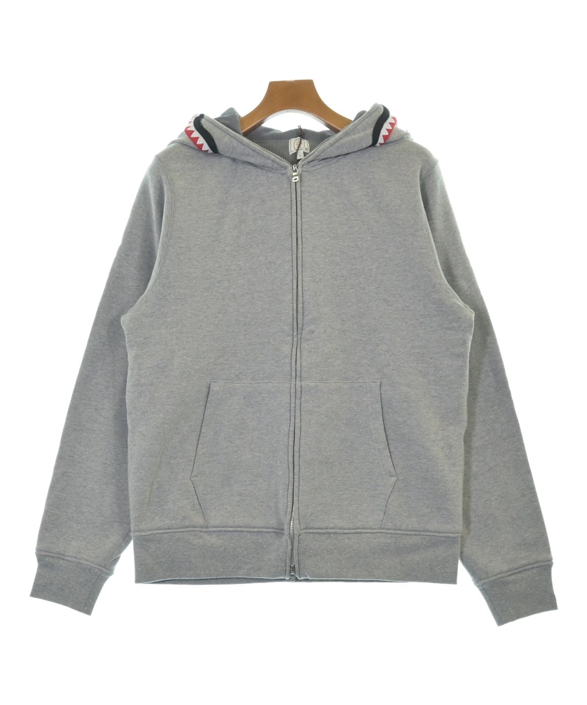 A BATHING APE タイガーパーカー ニット L グレー A BATHING APE（アベイシングエイプ）パーカー グレー サイズ:L メンズ