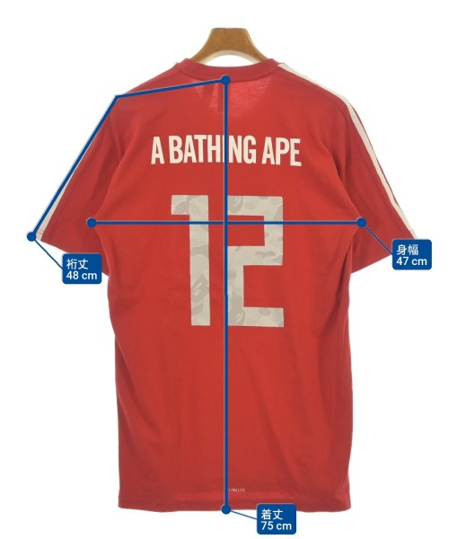 A BATHING APE（アベイシングエイプ）Tシャツ・カットソー 赤 サイズ:-(L位) メンズ/2200623712023