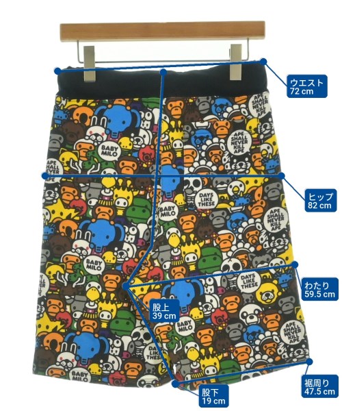 A BATHING APE（アベイシングエイプ）ショートパンツ その他（柄物・カラフル） サイズ:S メンズ/2200625791071