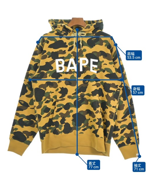A BATHING APE（アベイシングエイプ）パーカー 黄 サイズ:XL メンズ/2200630330012