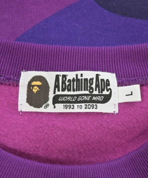 A BATHING APE（アベイシングエイプ）スウェット 紫 サイズ:L メンズ/2200630330050