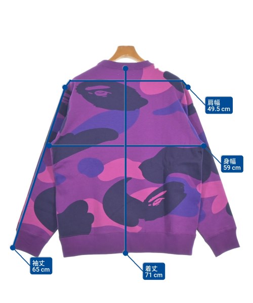 A BATHING APE（アベイシングエイプ）スウェット 紫 サイズ:L メンズ/2200630330050