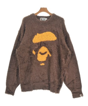 A Bathing Ape XL ニットセーター A BATHING APE（アベイシングエイプ）ニット・セーター 茶 サイズ:XL