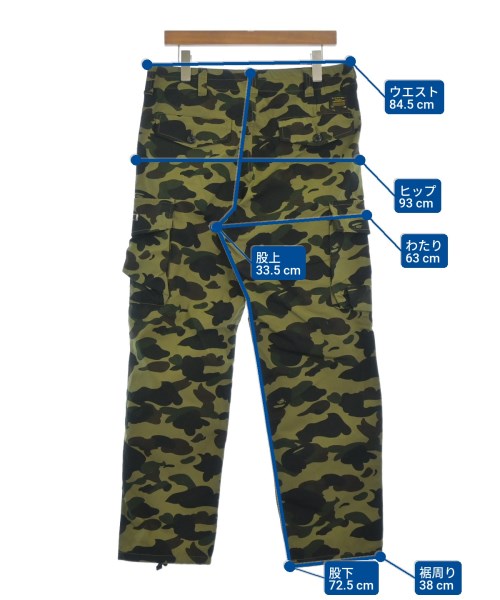 A BATHING APE（アベイシングエイプ）カーゴパンツ カーキ サイズ:M メンズ/2200630330074