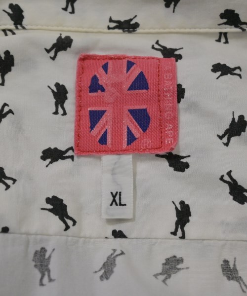 A BATHING APE（アベイシングエイプ）カジュアルシャツ 白 サイズ:XL メンズ/2200633313012