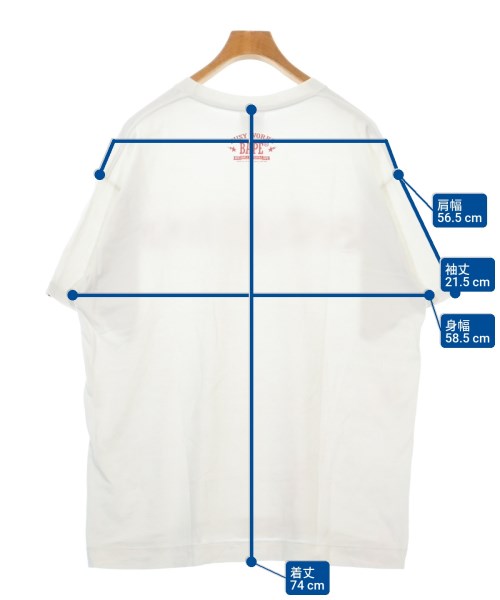 A BATHING APE（アベイシングエイプ）Tシャツ・カットソー 白 サイズ:XL メンズ/2200614232035