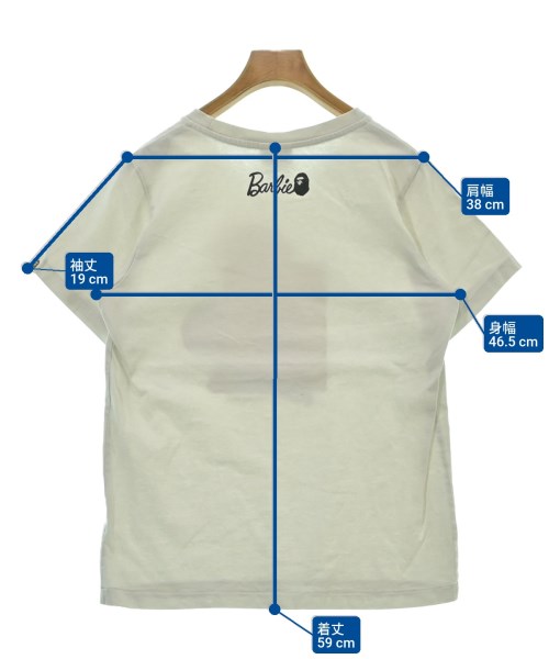 A BATHING APE（アベイシングエイプ）Tシャツ・カットソー 白 サイズ:S レディース/2200616120026