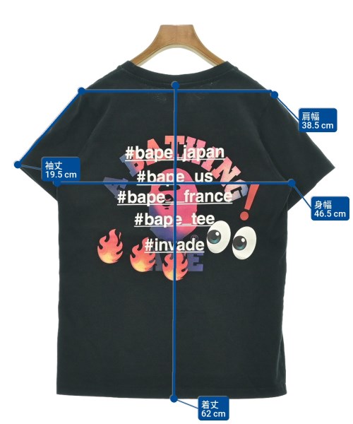 A BATHING APE（アベイシングエイプ）Tシャツ・カットソー 黒 サイズ:M レディース/2200616120033