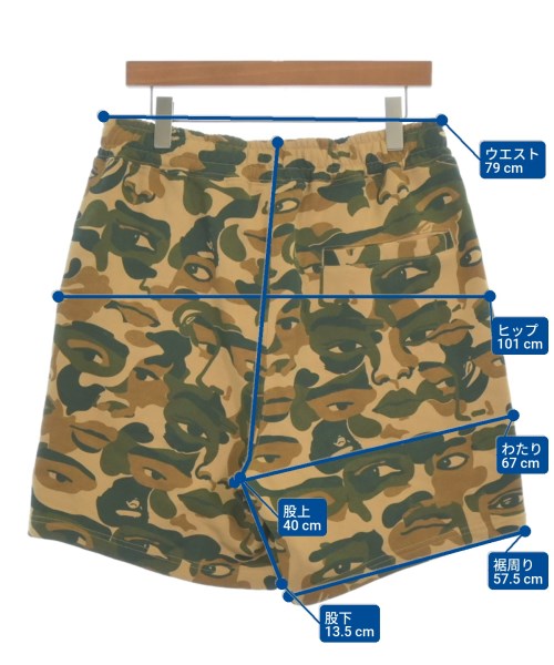 A BATHING APE（アベイシングエイプ）ショートパンツ ベージュ サイズ:L メンズ/2200617953098