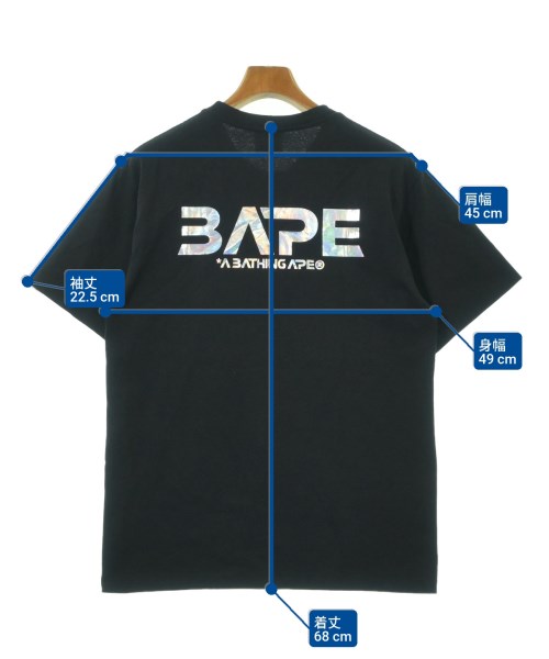 A BATHING APE（アベイシングエイプ）Tシャツ・カットソー 黒 サイズ:M メンズ/2200618796076