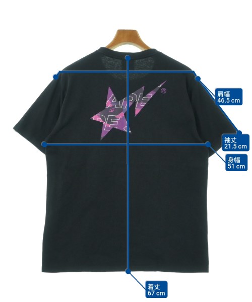 A BATHING APE（アベイシングエイプ）Tシャツ・カットソー 黒 サイズ:M メンズ/2200618796090