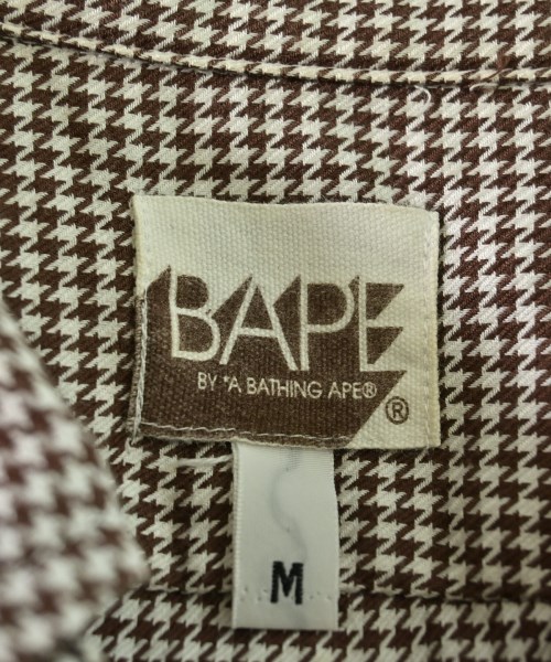 A BATHING APE（アベイシングエイプ）カジュアルシャツ 茶 サイズ:M メンズ/2200673965028
