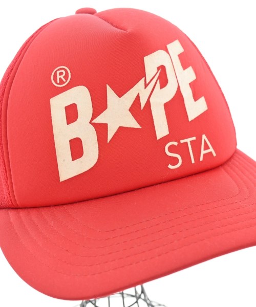 A BATHING APE（アベイシングエイプ）キャップ 赤 サイズ:M メンズ/2200673965066