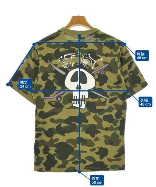 A BATHING APE（アベイシングエイプ）Tシャツ・カットソー カーキ サイズ:S メンズ/2200675382076
