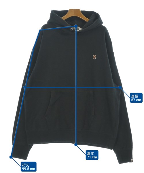 A BATHING APE（アベイシングエイプ）パーカー 黒 サイズ:XL メンズ/2200675162036