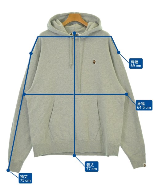 A BATHING APE（アベイシングエイプ）パーカー グレー サイズ:XL メンズ/2200675162043