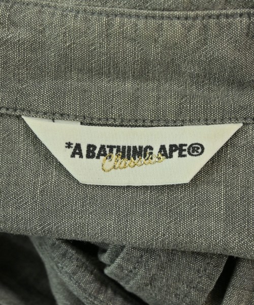 A BATHING APE（アベイシングエイプ）カジュアルシャツ グレー サイズ:S メンズ/2200677741147