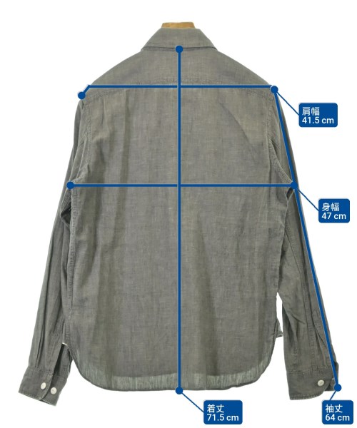 A BATHING APE（アベイシングエイプ）カジュアルシャツ グレー サイズ:S メンズ/2200677741147