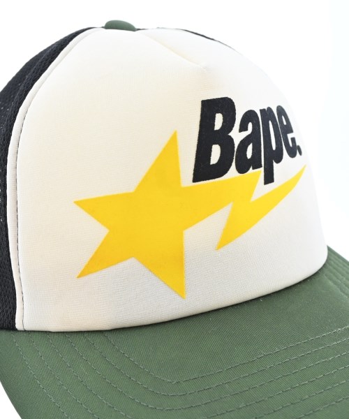 A BATHING APE（アベイシングエイプ）キャップ 白 サイズ:F メンズ/2200677976129