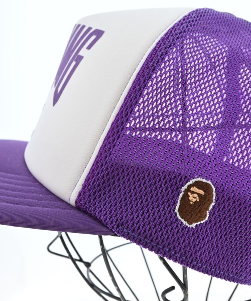 A BATHING APE（アベイシングエイプ）キャップ 紫 サイズ:F メンズ/2200677976136