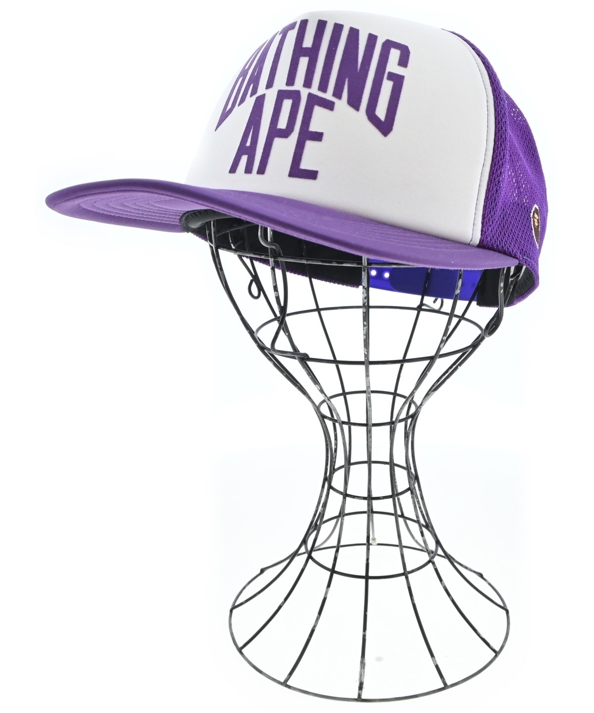 A BATHING APE（アベイシングエイプ）キャップ 紫 サイズ:F メンズ