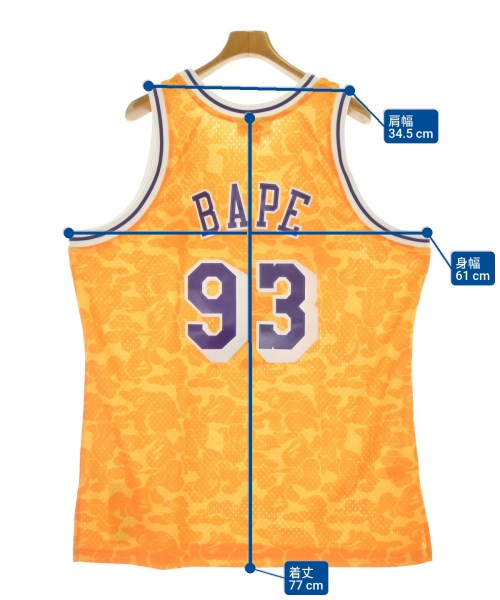 A BATHING APE（アベイシングエイプ）タンクトップ オレンジ サイズ:XL メンズ/2200680262042