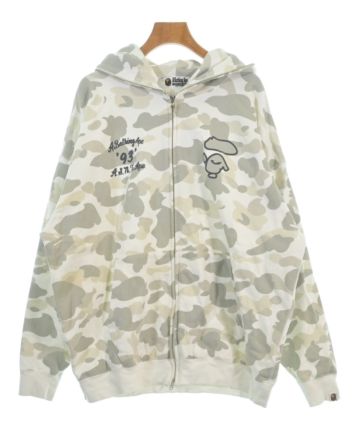 A BATHING APE（アベイシングエイプ）パーカー 白 サイズ:M レディース