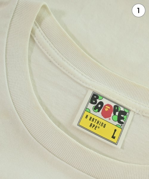 A BATHING APE（アベイシングエイプ）Tシャツ・カットソー 白 サイズ:L メンズ/2200680710048