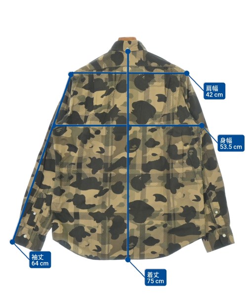 A BATHING APE（アベイシングエイプ）カジュアルシャツ ベージュ サイズ:L メンズ/2200678412169