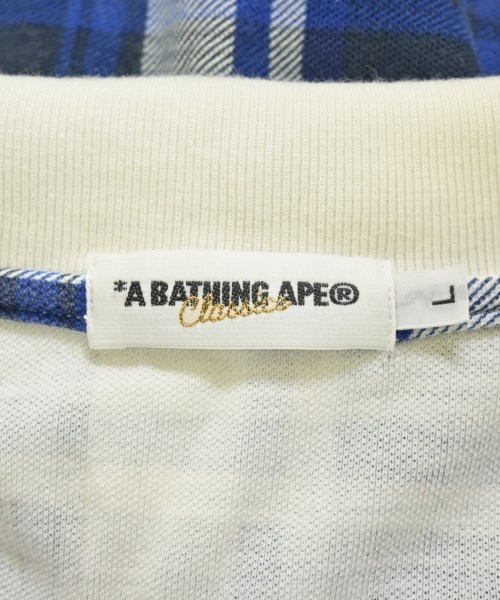 A BATHING APE（アベイシングエイプ）ポロシャツ 白 サイズ:L メンズ/2200689753107