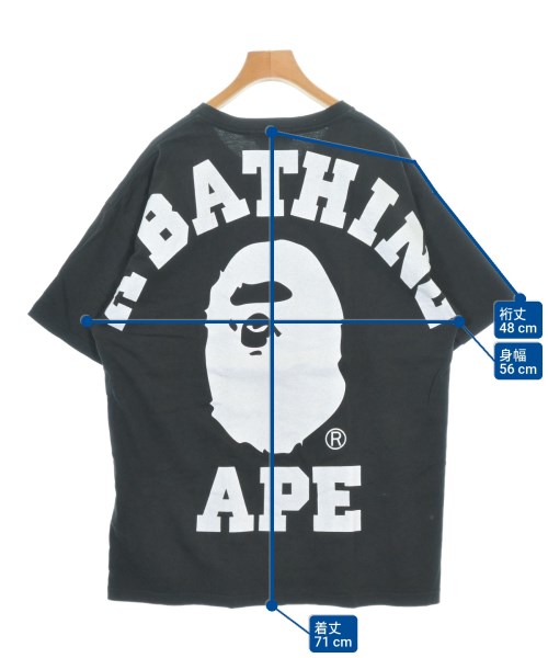 A BATHING APE（アベイシングエイプ）Tシャツ・カットソー 黒 サイズ:M レディース/2200687886067