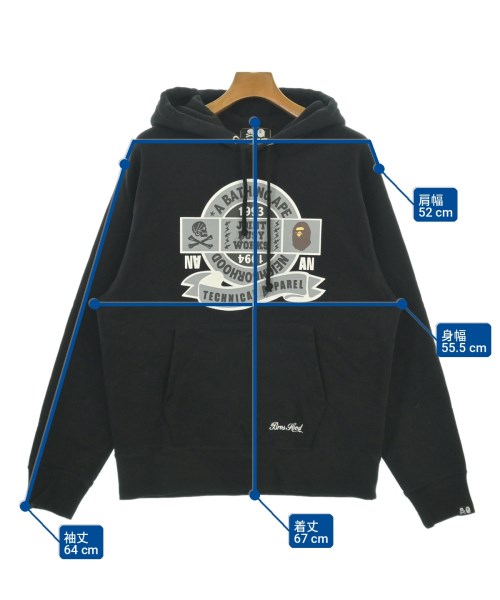 A BATHING APE（アベイシングエイプ）パーカー 黒 サイズ:M メンズ/2200699407038