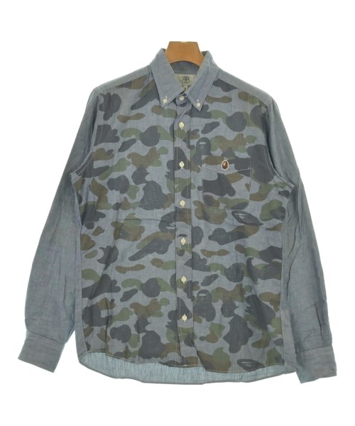 A BATHING APE(アベイシングエイプ)カジュアルシャツ 青 サイズ:M/2200701981013