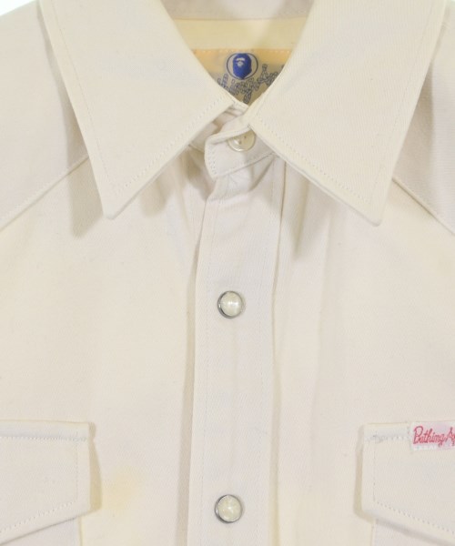 A BATHING APE（アベイシングエイプ）カジュアルシャツ 白 サイズ:M メンズ/2200653813486