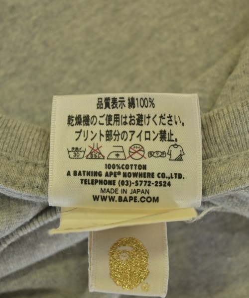 A BATHING APE（アベイシングエイプ）Tシャツ・カットソー グレー サイズ:L メンズ/2200711396081