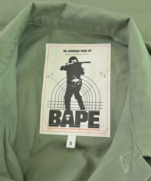 A BATHING APE（アベイシングエイプ）ミリタリーブルゾン カーキ サイズ:S メンズ/2200713937022