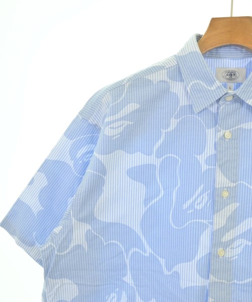 A BATHING APE（アベイシングエイプ）カジュアルシャツ 青 サイズ:L メンズ/2200713937039