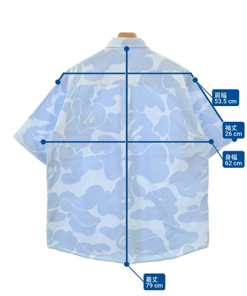 A BATHING APE（アベイシングエイプ）カジュアルシャツ 青 サイズ:L メンズ/2200713937039