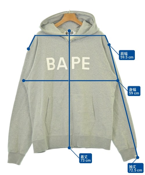 A BATHING APE（アベイシングエイプ）パーカー グレー サイズ:2XL メンズ/2200711409057