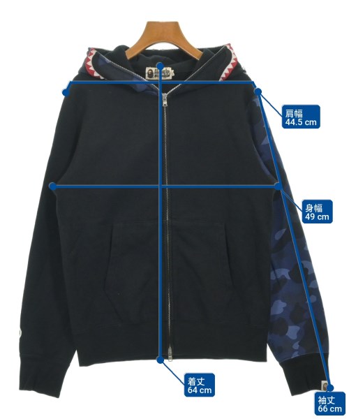 A BATHING APE（アベイシングエイプ）パーカー 黒 サイズ:M メンズ/2200714288017