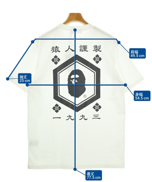 A BATHING APE（アベイシングエイプ）Tシャツ・カットソー 白 サイズ:L メンズ/2200716454014