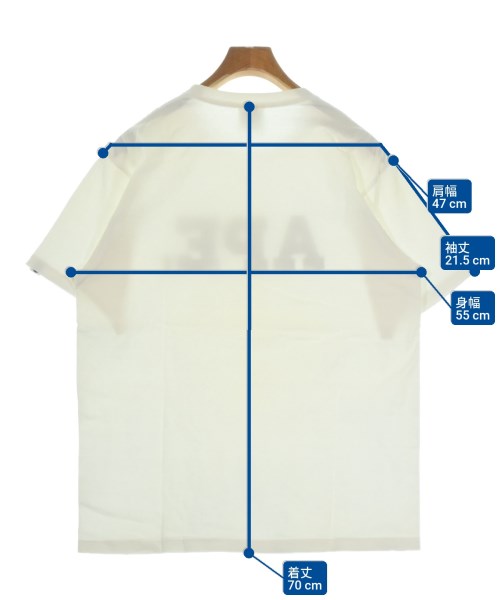 A BATHING APE（アベイシングエイプ）Tシャツ・カットソー 白 サイズ:XL メンズ/2200646337104