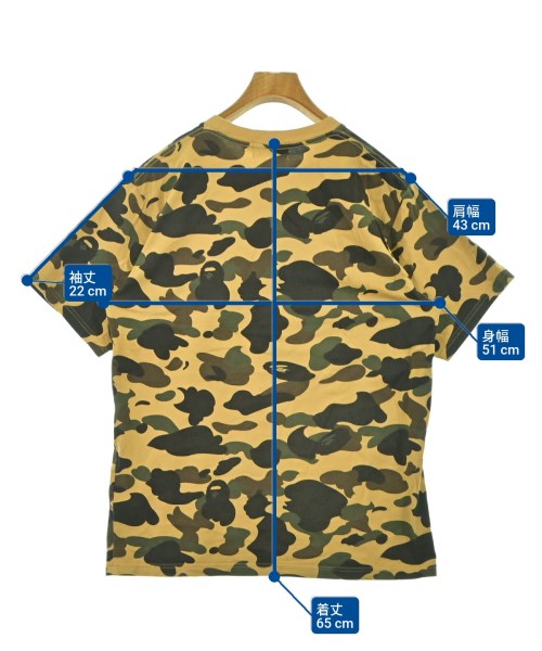A BATHING APE（アベイシングエイプ）Tシャツ・カットソー 黄 サイズ:M メンズ/2200646938059