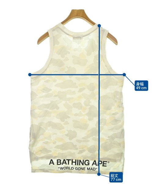 A BATHING APE（アベイシングエイプ）タンクトップ 白 サイズ:M メンズ/2200646938097