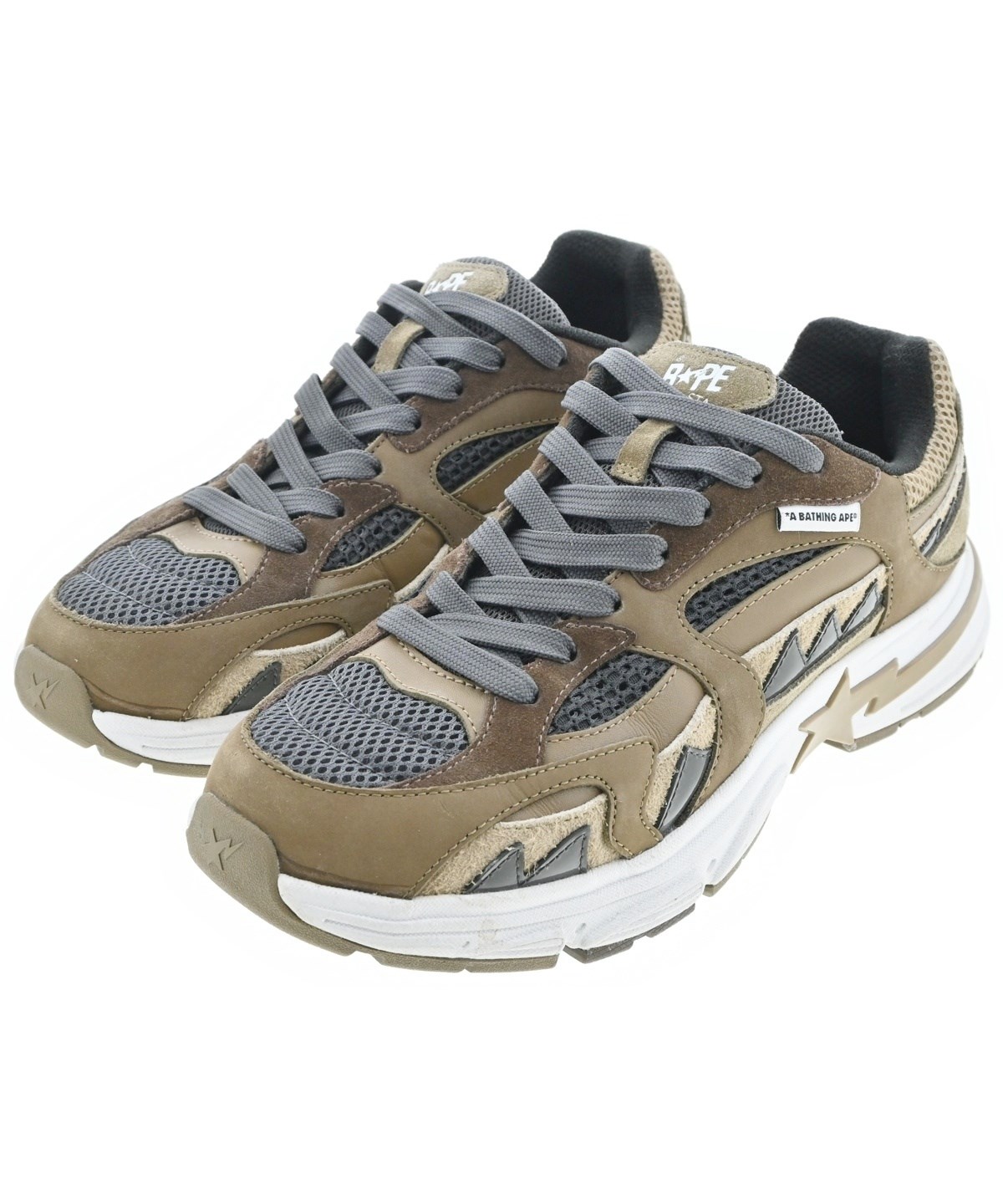 A BATHING APE（アベイシングエイプ）スニーカー 茶 サイズ:27cm