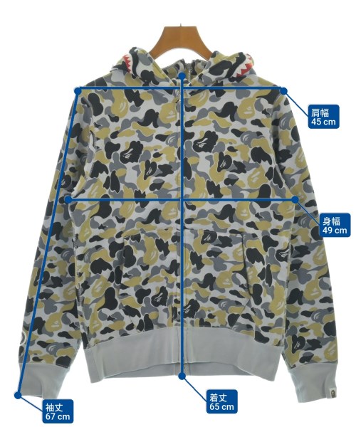 A BATHING APE（アベイシングエイプ）パーカー グレー サイズ:S メンズ/2200640003135