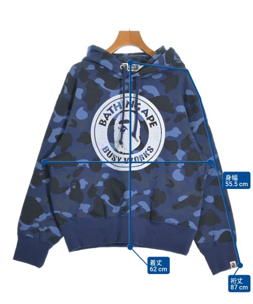 A BATHING APE（アベイシングエイプ）パーカー 紺 サイズ:M レディース/2200640003142